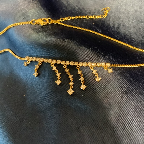 ✨ NWOT Anthropologie Crystal Drip Chain Necklace - Picture 3 of 5